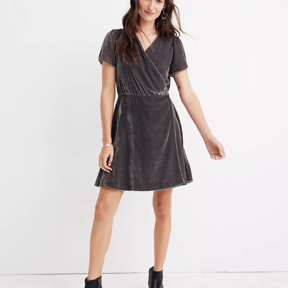 Madewell Velvet Wrap Dress